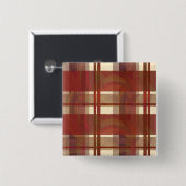 マドラスプレイド秋レッド 缶バッジ (正面&裏面)