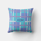 マドラスモダンパープル&ブルーピロー クッション (裏面)