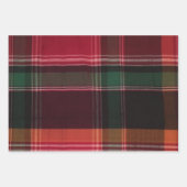 マドラスモダンプレイド正方形パターカリブのン ラッピングペーパーシート (正面3)