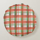マドラス・チェックのクリスマス ラウンドクッション (裏面)