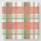 マドラス・プレイド・クリスマス ストーンコースター (正面)