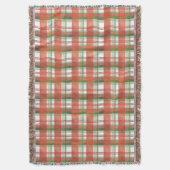 マドラス・プレイド・クリスマス スローブランケット (正面縦)