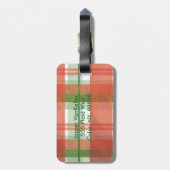 マドラス・プレイド・クリスマス ラゲッジタグ (裏面縦)