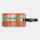 マドラス・プレイド・クリスマス ラゲッジタグ (裏面横)