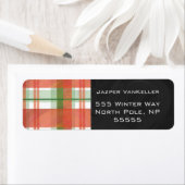 マドラス・プレイド・クリスマス ラベル (インサイチュ)