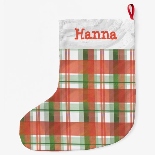 マドラス・プレイド・クリスマス ラージクリスマスストッキング (裏面)