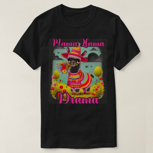 マドラマラマアルパカサングラスラマラブ Tシャツ (デザイン正面)