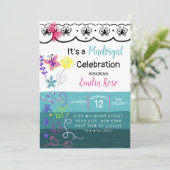 マドリガルお祝い誕生日招待状 招待状 (スタンド正面)