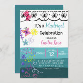 マドリガルお祝い誕生日招待状 招待状 (正面/裏面)