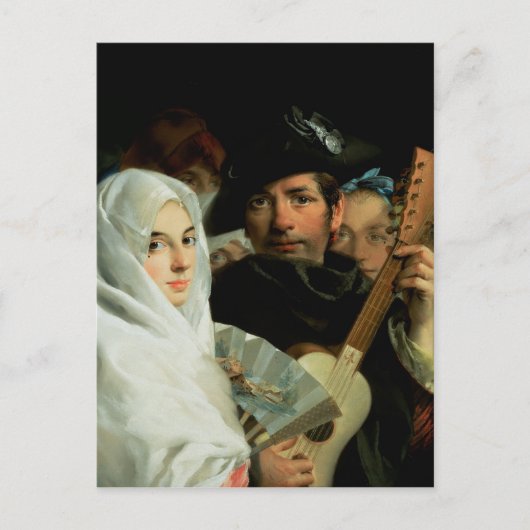 マドリッエレガントドのカップル, c.1770 ポストカード (正面)