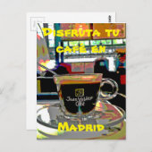 マドリッドでコーヒーを飲む スペイン ポストカード (正面/裏面)
