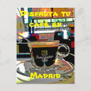 マドリッドでコーヒーを飲む スペイン ポストカード
