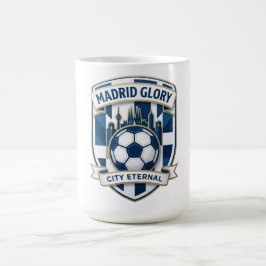 マドリッドの雄大なスカイラインの栄光、サッカーの遺産のファン コーヒーマグカップ
