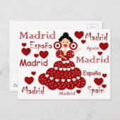 マドリッドエスパニャムニャフラメンカ ポストカード (正面/裏面)