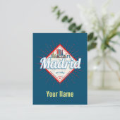 マドリッドキャピタルスペインレトロスカイラインヴィンテージ シーズンポストカード (スタンド正面)