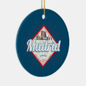 マドリッドキャピタルスペインレトロスカイラインヴィンテージ セラミックオーナメント (右)