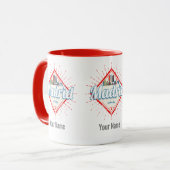 マドリッドキャピタルスペインレトロスカイラインヴィンテージ マグカップ (正面左)