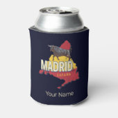 マドリッドスペインレトロ地域地図ヴィンテージブル 缶クーラー (缶裏面)