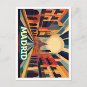 マドリッドスペイン旅行芸術的カラフル ポストカード (正面)