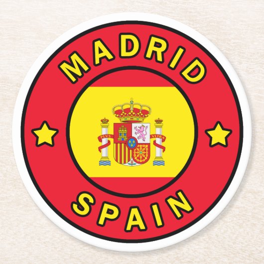 マドリッドスペイン ラウンドペーパーコースター (正面)