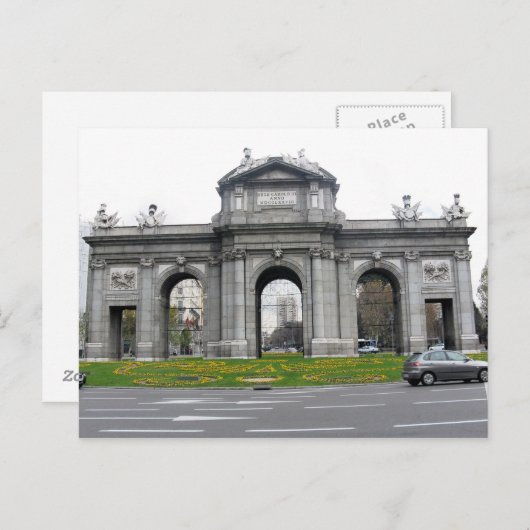 マドリッド、スペインラウンドアバウト交差点のはがき ポストカード (正面/裏面)