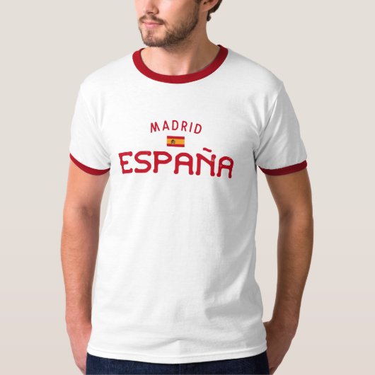 マドリッ動揺してドスペイン(スペイン) Tシャツ (正面)