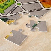 マドリッ図解入りの、写真付きのドジグソーの地図パズル ジグソーパズル (側面)