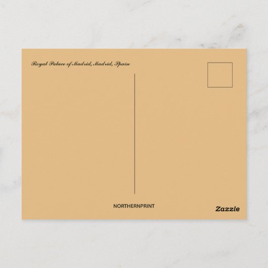 マドリッ王室のドスペインのマドリード宮殿 ポストカード (裏面)