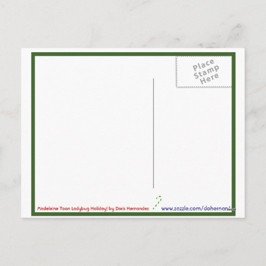 マドリンの漫画のてんとう虫の休日! 郵便はがき シーズンポストカード (裏面)