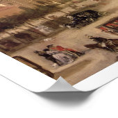 マドリードのカルレ・デ・アルカラの眺め(キャンバス上油) ポスター (角)