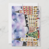 マドリードのクリスマス水彩はがき 招待状 (正面)