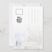 マドリードのクリスマス水彩はがき 招待状 (裏面)