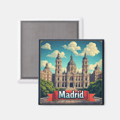 🧲 マドリードの名所の旅の思い出 スペイン 🏛️ マグネット (正面/裏面)