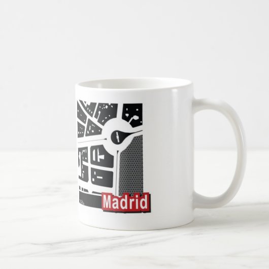 マドリードの地図のマグ コーヒーマグカップ (右)