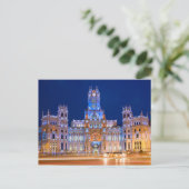 マドリードの夜にコムニカシオン宮殿 ポストカード (スタンド正面)