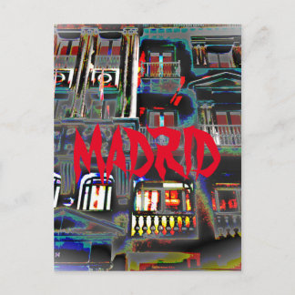 マドリードの夜のグラン・ビア（スペイン） ポストカード