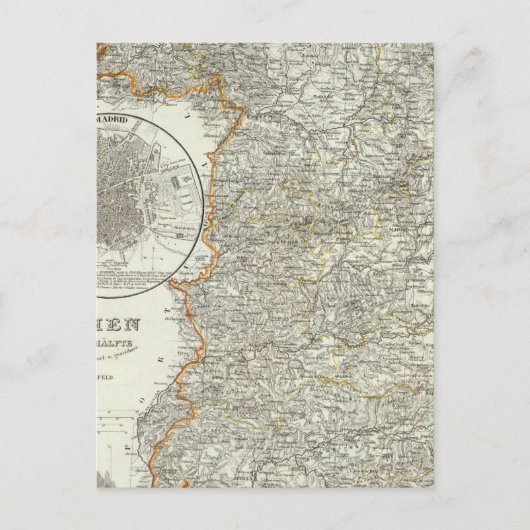 マドリードの山と川 ポストカード (正面)