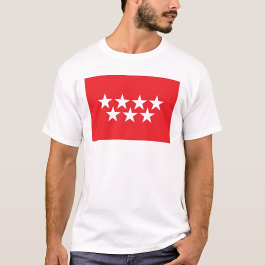 マドリードの旗のTシャツ Tシャツ (正面)