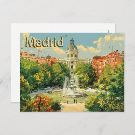 マドリードの美しいを捕らえる ポストカード (正面/裏面)