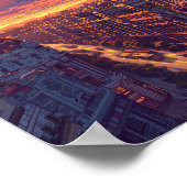 マドリードの美しい夕日 ポスター (角)