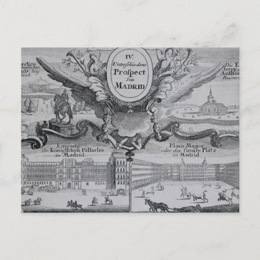 マドリードの街の眺め ポストカード (正面)