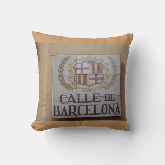 マドリードの装飾用クッションの道路標識 クッション (正面)