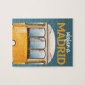 マドリードへの旅行ヴィンテージ休暇ポスター ジグソーパズル (横)