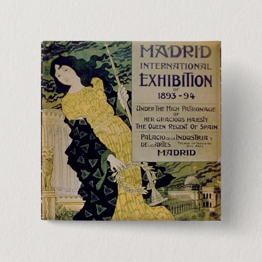 「マドリードインターナショナルExhibiのための広告 缶バッジ (正面)