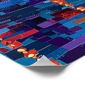 マドリードシティスカイラインのポスター – アイコニックスペインのアート ポスター (角)