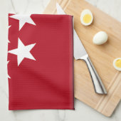 マドリードスペインの(地方)旗 キッチンタオル (四つ折り)