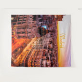 マドリードスペインキャピトルシティスカイライン タペストリー (正面(横))