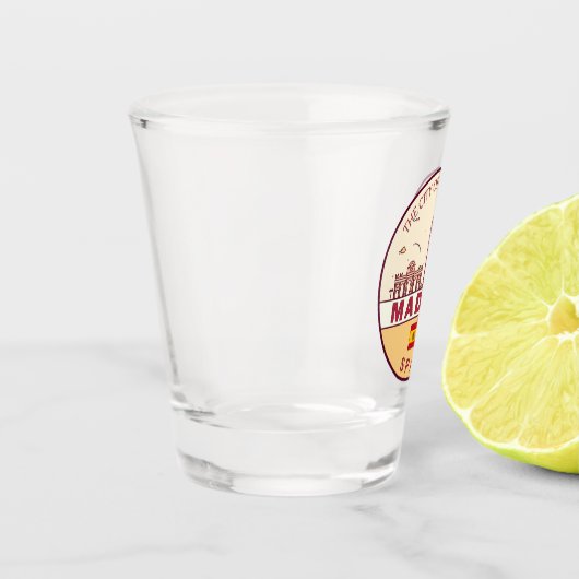 マドリードスペインシティスカイラインエンブレム ショットグラス (左)