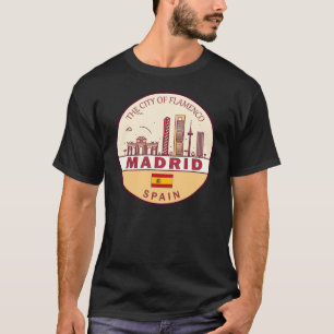 マドリードスペインシティスカイラインエンブレム Tシャツ