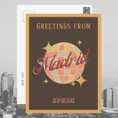 マドリードスペインディスコボールレトロヴィンテージはがき ポストカード